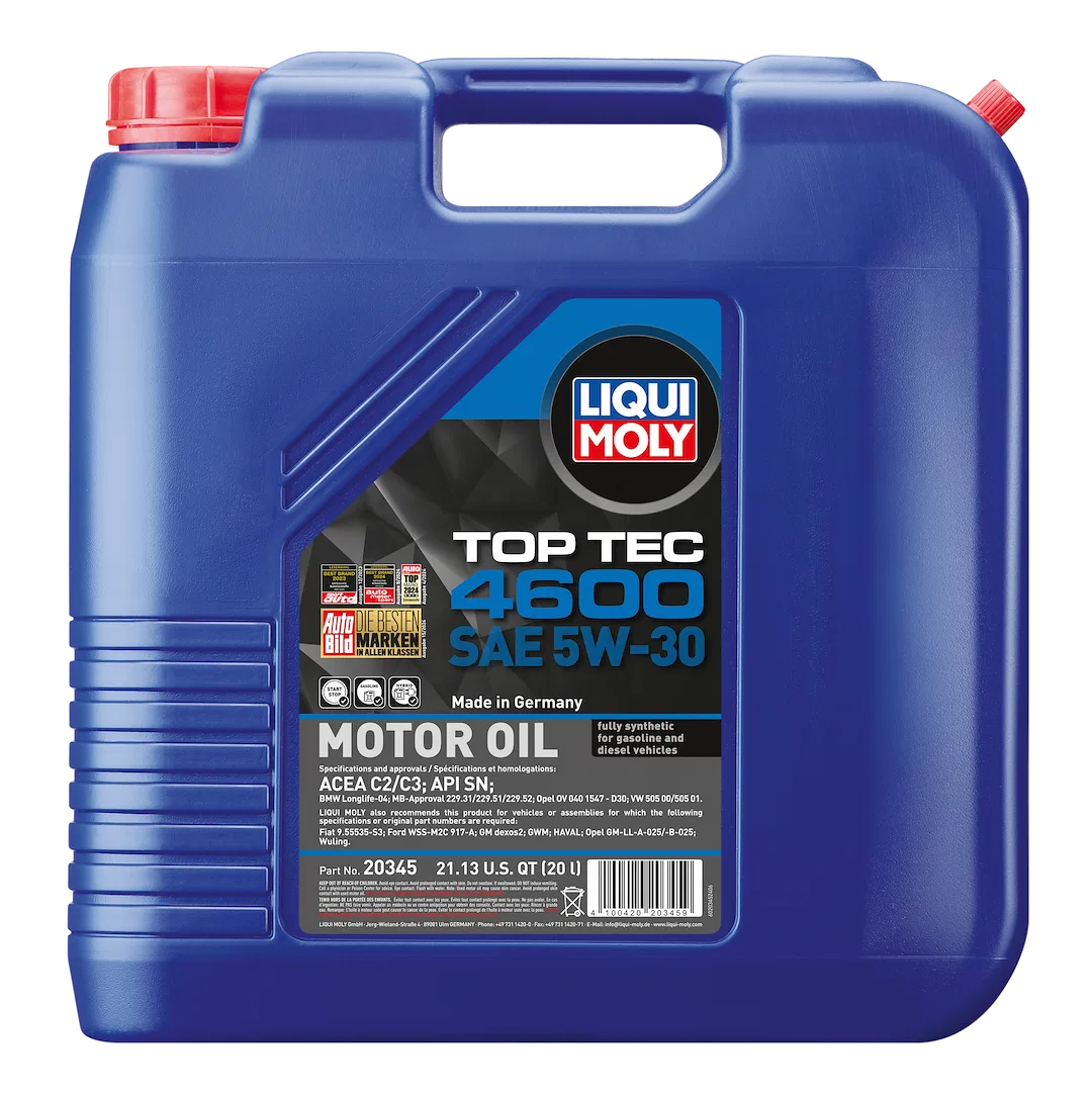 20345 – LIQUI MOLY Oil, SAE 5W-30 Synthetic 20 Liter Jug Single